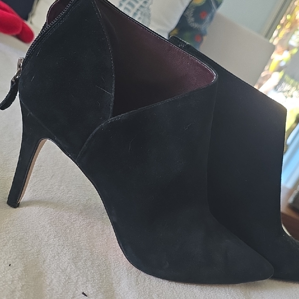 Enzo Angiolini Black Women's High Heel Suede Ankle Boots